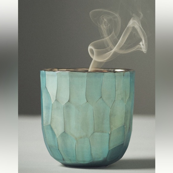 Anthropologie Other - New Anthropologie Pebble Fresh Coriander & Fig Leaf Glass Candle